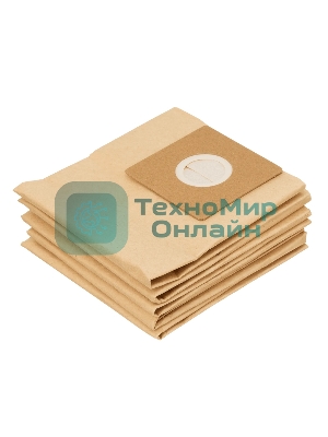 Комплект одноразовых мешков Kranz для строительного пылесоса KR30, 30л