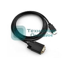 Кабель-адаптер ORIENT C702, HDMI M --> VGA 15M, 1.8 м, черный