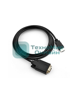 Кабель-адаптер ORIENT C702, HDMI M --> VGA 15M, 1.8 м, черный