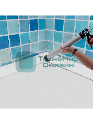 Пистолет для герметика Sparta 750мл ''закрытый'' алюминиевый корпус круглый шток 8 мм