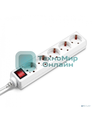 Сетевой удлинитель Buro BU-PS5.5/W 5 м (5 розеток) белый (пакет ПЭ)