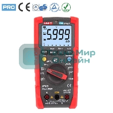 Напряжение постоянного/переменного тока (600 В); постоянный/переменный ток (20А); Сопротивление (60 МОм); Емкость (60 мФ); Частота (1 МГц)