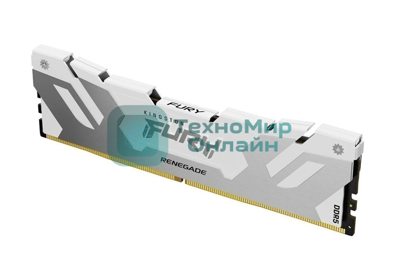 Оперативная память Kingston Fury Renegade, DDR5, 16Gb (1x16 Gb), 6400 MHz, CL32, DIMM, радиатор, белый