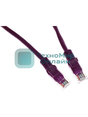 Патч-корд UTP Cablexpert cat.5e, 0.5м, литой, многожильный, фиолетовый