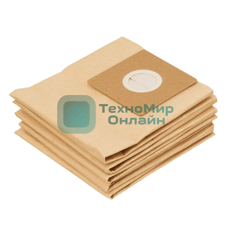 Комплект одноразовых мешков Kranz для строительного пылесоса KR15, 15л