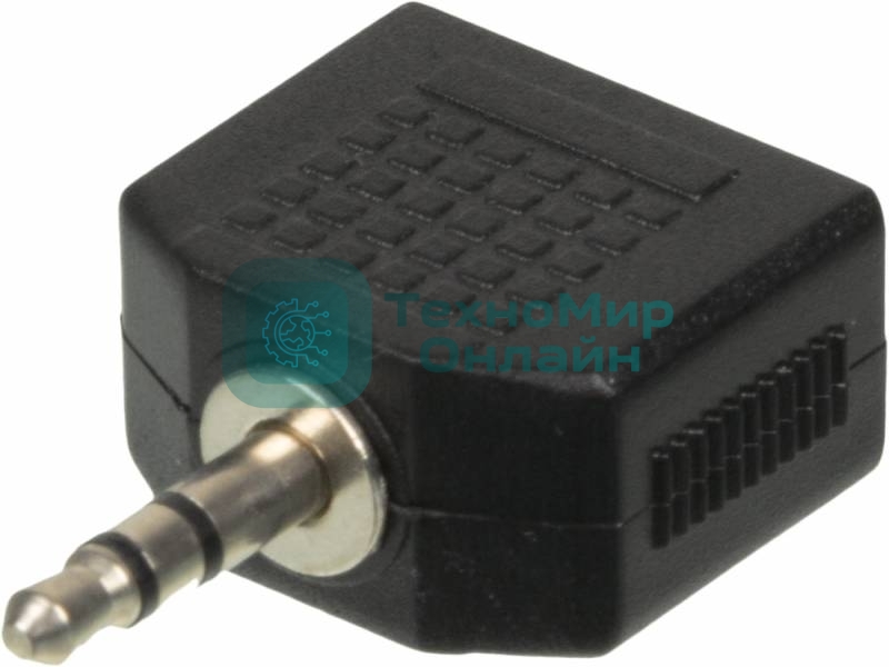 Адаптер аудио Ningbo JAAA095-B 2xJack 3.5 (f)/Jack 3.5 (m) черный