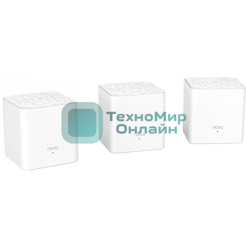 Двухдиапазонная Wi-Fi Mesh система Tenda nova MW3 (3 роутера) АС1200, 2 порта fast ethernet RJ45