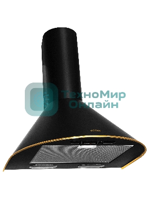 Вытяжка каминная Elikor Эпсилон 50П-430-П3Л черный/золотистый, 50 см, 430 куб. м/ч, 54 дБ