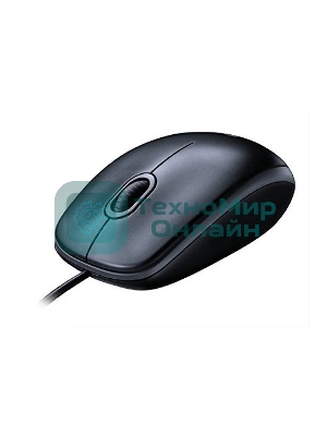 Мышь проводная Logitech M100/100R DARK/GREY (темно-серая/черная), 1000 dpi, USB, кнопки - 3