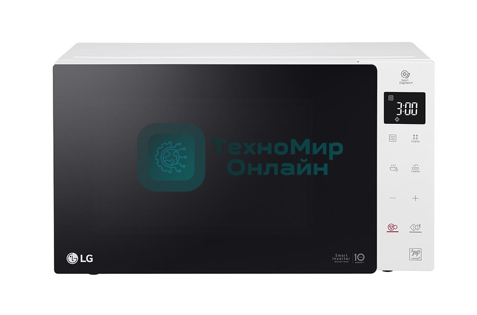 Микроволновая печь LG MW25R35GISW белый/черный, 25 л, 1000 Вт, переключатели - сенсор