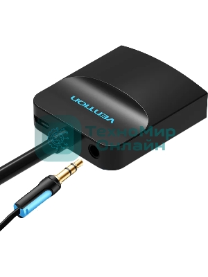 Мультимедиа конвертер Vention VGA + аудио > HDMI, гибкий, черный