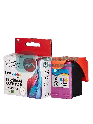 Картридж струйный Sakura 3YM63AE (№305XL Tri-colour) для HP, триколор, 11,6 мл., 200 к.
