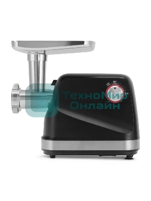 Мясорубка электрическая Polaris PMG 2582 черный, 2500 Вт, 2.7 кг/мин, реверс, защита от перегрузки, металлический лоток, насадки - 5