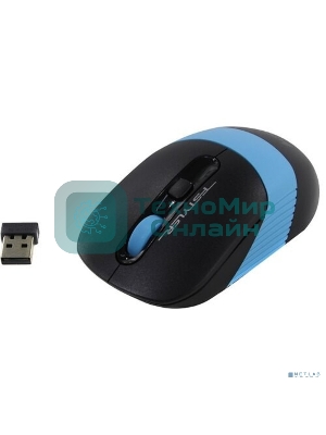 Мышь беспроводная A4Tech Fstyler FG10 черный/синий, 2000 dpi, радиоканал, USB, кнопки - 4