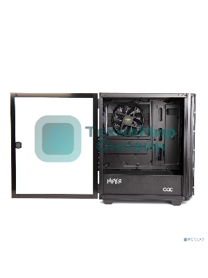 Компьютерный корпус Hiper DCB черный без БП ATX 1x120mm 1x140mm 1xUSB2.0 1xUSB3.0 audio bott PSU