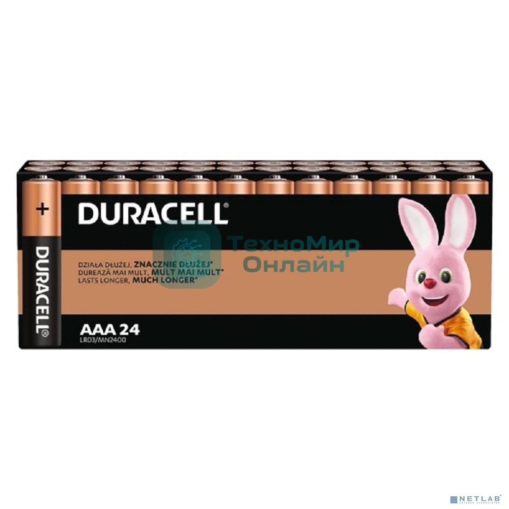 Батарейки DURACELL LR03-24BL BASIC AAA (MN2400) (24 шт. в уп-ке)