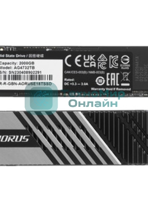 Накопитель SSD SSD Gigabyte M.2 2280 2TB AORUS Client SSD AG4732TB N PCI-Express 4.0 x4, NVMe 1.4 7300/6850 RTL, without heatsink