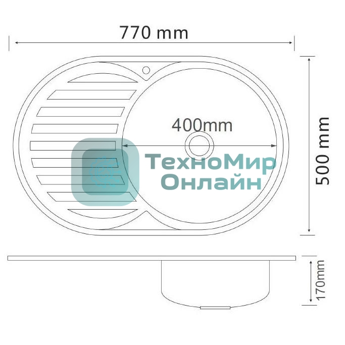 Кухонная мойка MG6-7750OVR