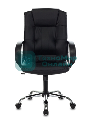 Кресло Бюрократ T-800N/BLACK черный, кожа