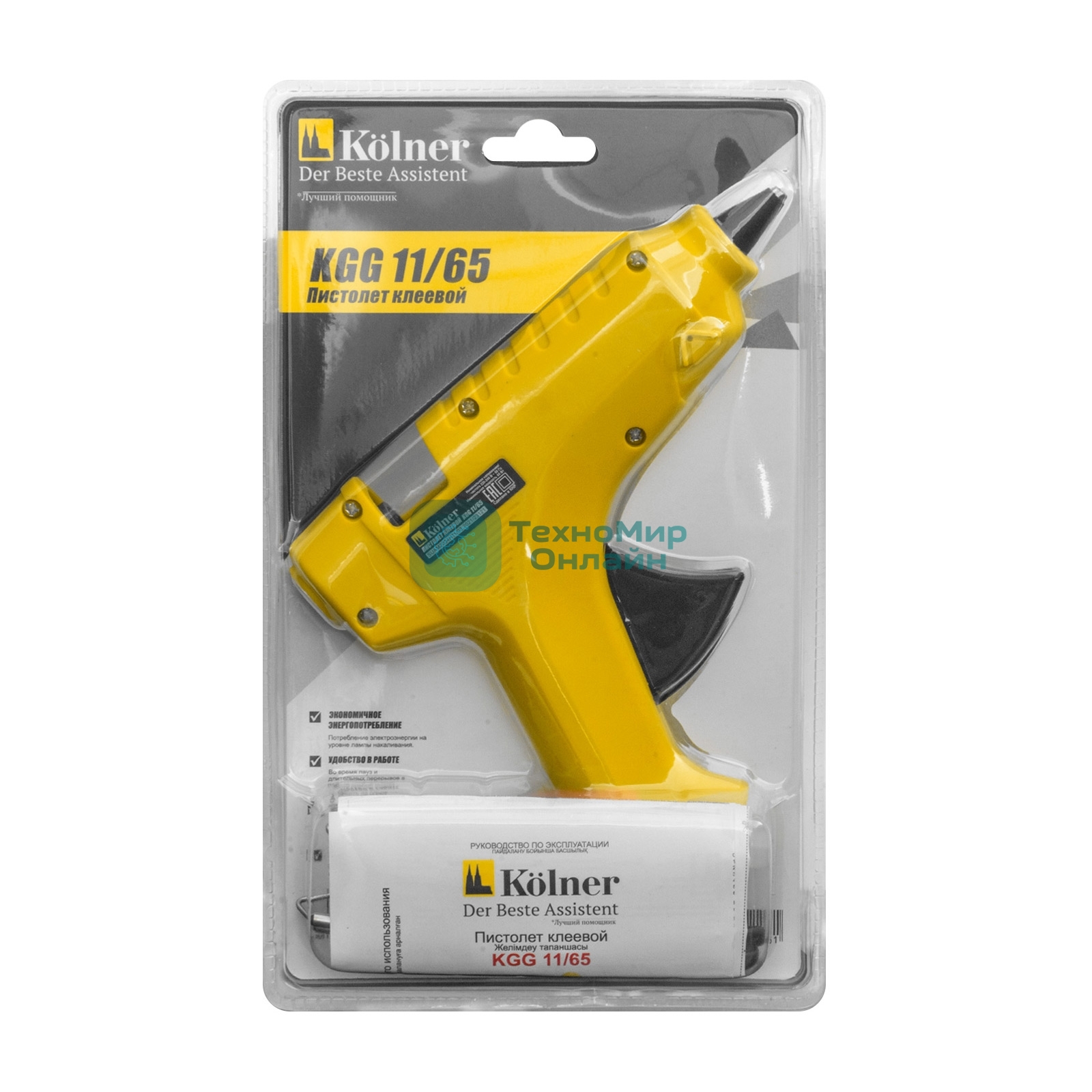Клеевой пистолет KOLNER KGG 11/65