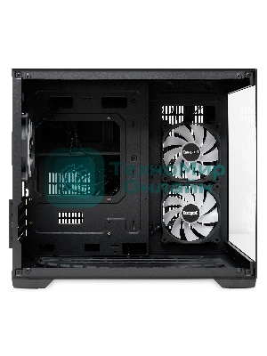 Компьютерный корпус HSPD F330, Panoramic Mini-tower, черный, TG, 0.5 SPCC, 3x120мм ARGB mATX, mITX 160/400/200мм 1x2.5