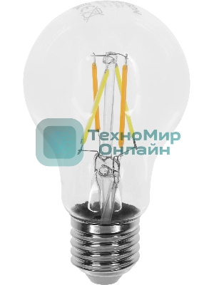 Умная LED лампа филамент GEOZON/E27/A60/5.5W/2200K-5500K/Wi-Fi/AC 220-250В, 50/60Гц/500lm/transparent GSH-SLF01