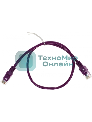 Патч-корд UTP Cablexpert cat.5e, 0.5м, литой, многожильный, фиолетовый