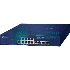 Коммутатор PLANET GS-4210-8P2C IPv4/IPv6, 8-Port Managed 802.3at POE+ Gigabit Ethernet Switch + 2-Port 10/100/1000Mbps RJ45 + 2-Port 100/1000X SFP (120W PoE Budget, 250m Extend mode, supports CloudViewer app, MQTT and cybersecurity features)