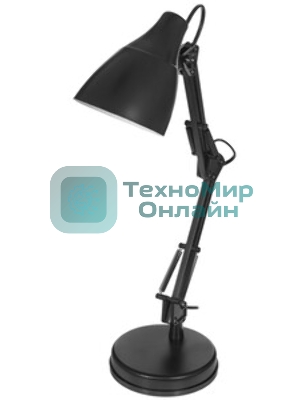 Светильник KD-313 C02 настол. 230В 60Вт E27 черный Camelion 13640