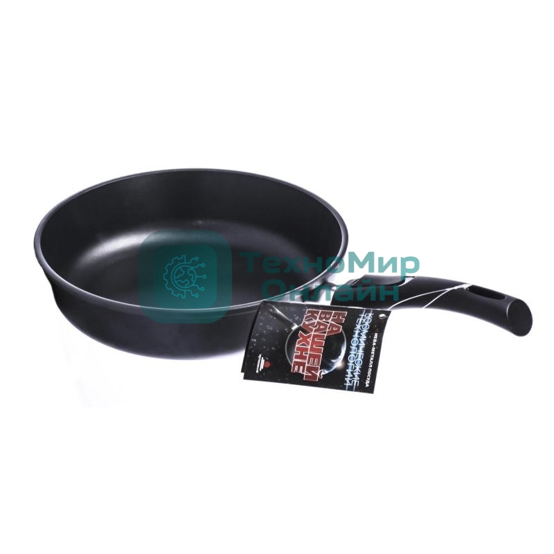 Сковорода НЕВА МЕТАЛЛ ПОСУДА 9028 д.28 (Диаметр 28 см. Съемная ручка. 4-х слойное антипригарное покрытие ТИТАН пк. Равномерно нагревается за счет особой конструкции корпуса по принципу 