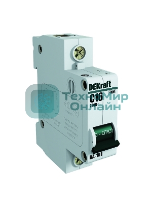 Выключатель автоматический DEKraft 1п C 16А 4.5кА ВА-101 11054DEK