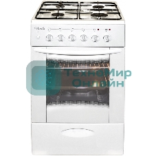 Комбинированная плита Лысьва ЭГ 404 МС-2у белый (стеклянная крышка) реш.чугун