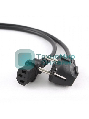 Кабель питания Cablexpert PC-186-1-10M, 10м, Schuko- C13, 3x1кв.мм, черный, с заземлением, пакет