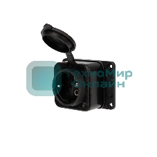 Розетка штепсельная Rexant влагозащищенная, с/з,16 А, IP54 каучук