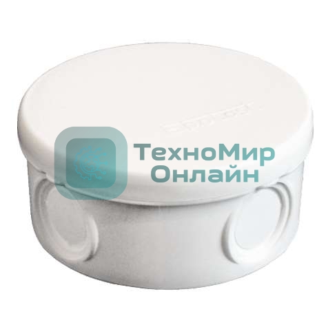 Коробка распределительная ОП d90х45 4 выхода без гермовводов IP54 крышка защелкивающаяся бел. Epplast 145151