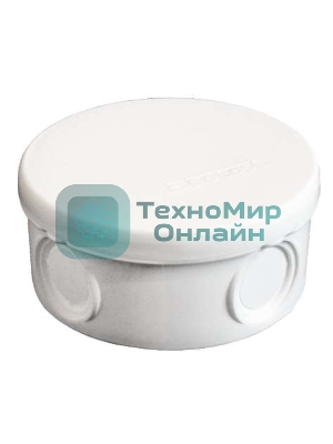 Коробка распределительная ОП d90х45 4 выхода без гермовводов IP54 крышка защелкивающаяся бел. Epplast 145151