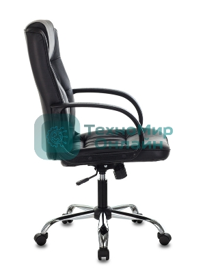 Кресло Бюрократ T-800N/BLACK черный, кожа