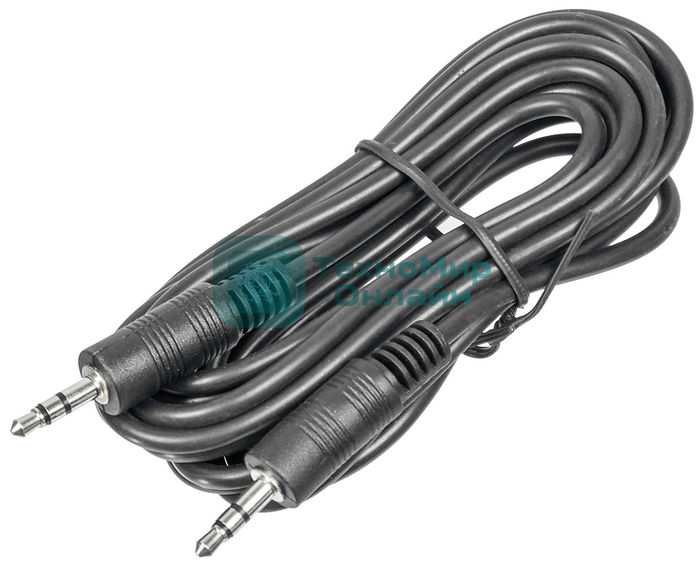 Кабель соединительный аудио-видео Buro Jack 3.5 (m)/Jack 3.5 (m) 1м. черный