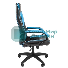 Кресло Chairman game 16 черный, экокожа, 120 кг, механизм качания