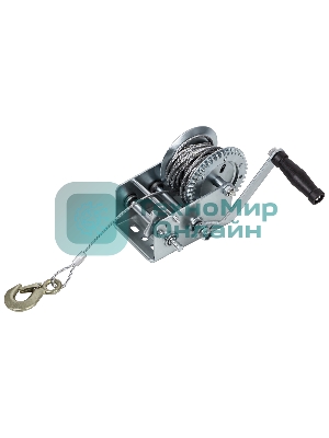 Лебедка шестеренчатая Matrix тяга - 0,8 т, 9 м, тросовая
