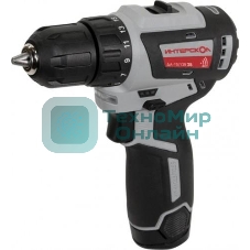 Дрель-шуруповерт ИНТЕРСКОЛ ДА-10/12В 38, 12 В, 3 Ач, 38 Нм, бесщеточный