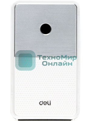 Точилка для карандашей механическая Deli 71160White, 1 отверстие, пластик, белый