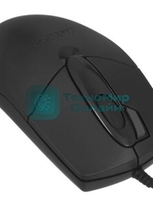 Мышь проводная A4Tech OP-730D черный, 1200 dpi, USB, кнопки - 4