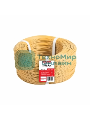 Провод ПГВА Rexant 1х0.75 мм², Cu, желтый, бухта 200 м