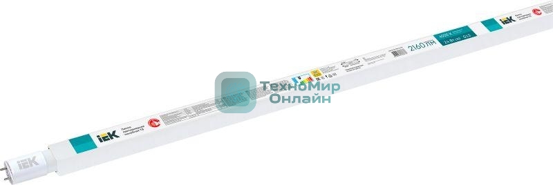 Лампа светодиодная IEK LLE-T8-24-230-40-G13 T8 24Вт линейная 230В 4000К G13