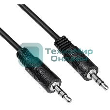 Кабель соединительный аудио-видео Buro Jack 3.5 (m)/Jack 3.5 (m) 2м. черный