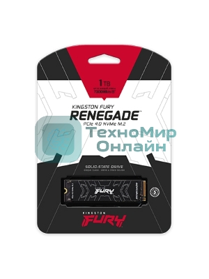 Накопитель SSD Kingston Fury Renegade, 1Tb, PCIe 4.0 x4, M.2 2280, NVMe, R/W 7300/6000, с радиатором