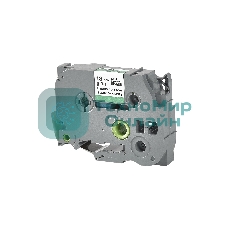 Кассета с лентой S'OK by Sakura Printing TZES741 для Brother, черный на зеленом, 18мм/8м, наклейка