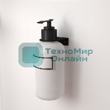 Держатель дозатора для жидкого мыла и шампуней Rexant на 1 флакон настенный, черный