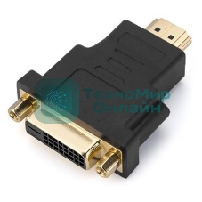Переходник GoPower HDMI (m)-DVI-D (f) черный Premium Zip-Lock c подвесом (1/250)